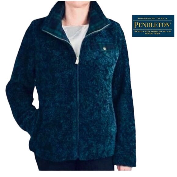 Pendleton Ladies' Teddy Bear Fuzzy Fleece Zip Jacket
